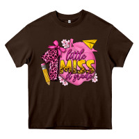 Chocolate Brown little miss 1st grade Heavy Core Tee - texasbilliewilder