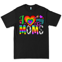 Black i love my moms Premium Tee - texasbilliewilder