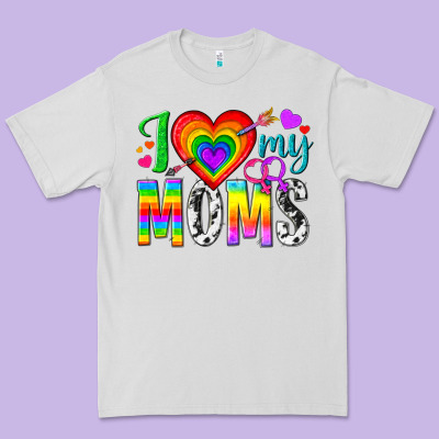 I Love My Moms Premium Tee Designed By Texasbilliewilder
