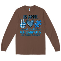 Chestnut in april we wear blue Long Sleeve Tee - JahusDesignShop