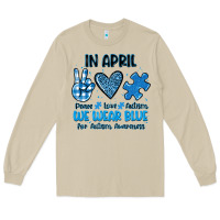 Mushroom in april we wear blue Long Sleeve Tee - JahusDesignShop