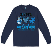 Navy in april we wear blue Long Sleeve Tee - JahusDesignShop