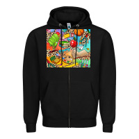 Black school elements Zipper Hoodie - NancyCooperArtShop