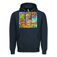 Navy school elements Zipper Hoodie - NancyCooperArtShop