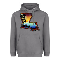 Storm louisiana  sunset map Heavyweight Hoodie - BarkalooDesign