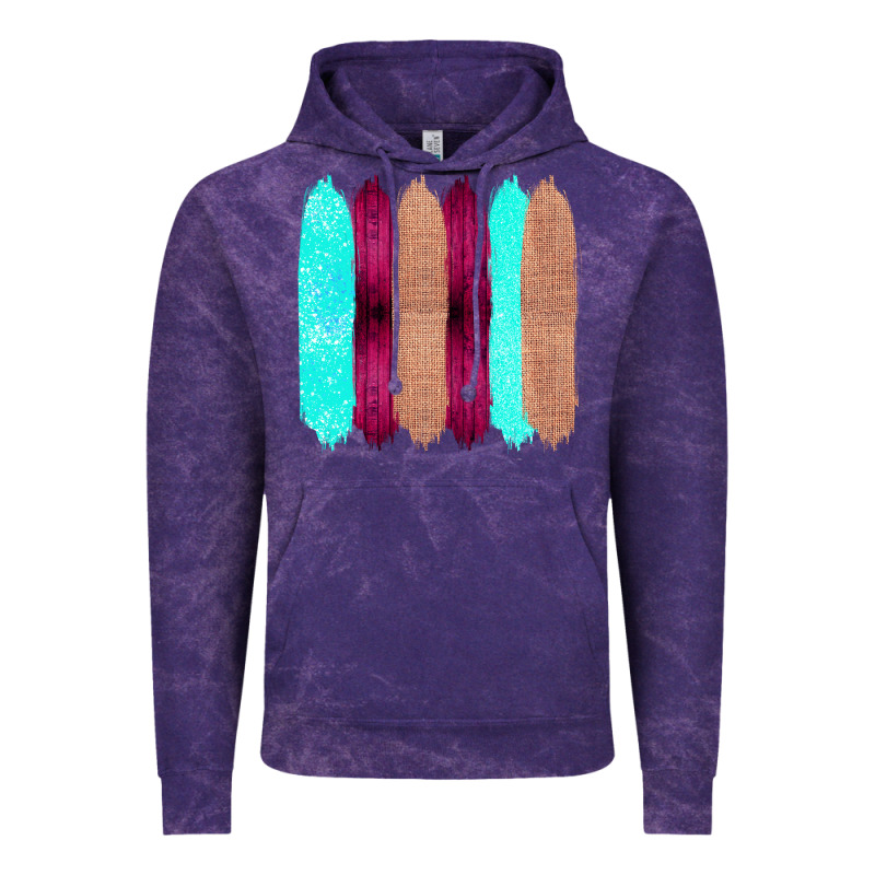 Colored Farm Life Purple Wood Jute Cyan Glitter Brush Strokes Vintage Hoodie by Bettercallsaul | Teevron
