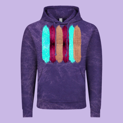 Colored Farm Life Purple Wood Jute Cyan Glitter Brush Strokes Vintage Hoodie Designed By Bettercallsaul