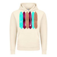 Vintage Artic Colored Farm Life Purple Wood Jute Cyan Glitter Brush Strokes Vintage Hoodie - Bettercallsaul
