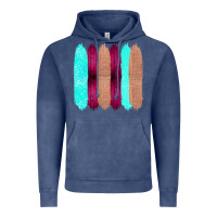Vintage Denim Colored Farm Life Purple Wood Jute Cyan Glitter Brush Strokes Vintage Hoodie - Bettercallsaul