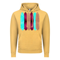 Vintage Mustard Colored Farm Life Purple Wood Jute Cyan Glitter Brush Strokes Vintage Hoodie - Bettercallsaul