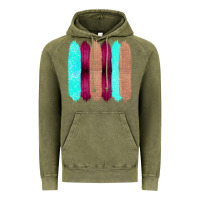 Vintage Olive Colored Farm Life Purple Wood Jute Cyan Glitter Brush Strokes Vintage Hoodie - Bettercallsaul