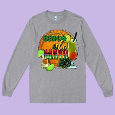 Cinco De Mayo Long Sleeve Tee Designed By Jasminsmagicworld