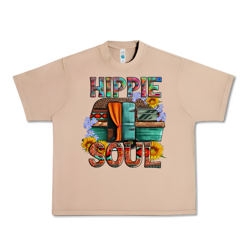 Hippie Soul With Caravan And Flowers Urban Heavy Tee by Artiststas | Teevron