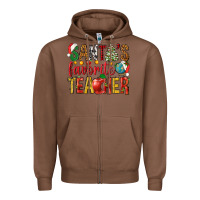Chestnut santas favorite teacher Zipper Hoodie - NancyCooperArtShop