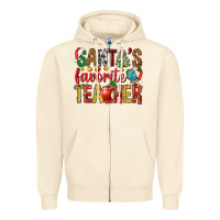 Sandshell santas favorite teacher Zipper Hoodie - NancyCooperArtShop