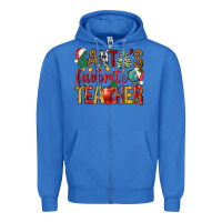 True Royal santas favorite teacher Zipper Hoodie - NancyCooperArtShop