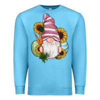 Ocean Blue easter gnomes egg carrot sunflowers Premium Sweatshirt - RanaPortraitStore