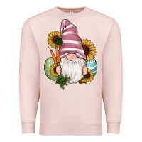 Pale Pink easter gnomes egg carrot sunflowers Premium Sweatshirt - RanaPortraitStore