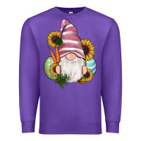 Purple easter gnomes egg carrot sunflowers Premium Sweatshirt - RanaPortraitStore