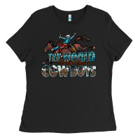 Black the world needs more cowboys Ladies Tee - Zillion Design Studio