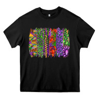 Black mardi gras brush strokes king cake and craw fish Heavy Core Tee - RanaPortraitStore