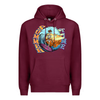 Summer Time Skeleton Surfing Premium Hoodie | Teevron