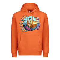 Carrot summer time skeleton surfing Premium Hoodie - NancyCooperArtShop