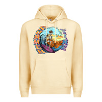 Pina Colada summer time skeleton surfing Premium Hoodie - NancyCooperArtShop
