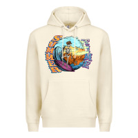 Sandshell summer time skeleton surfing Premium Hoodie - NancyCooperArtShop