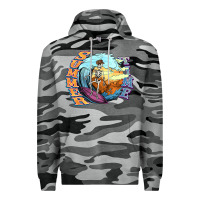Slate Camo summer time skeleton surfing Premium Hoodie - NancyCooperArtShop