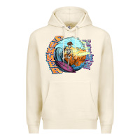 Tofu summer time skeleton surfing Premium Hoodie - NancyCooperArtShop