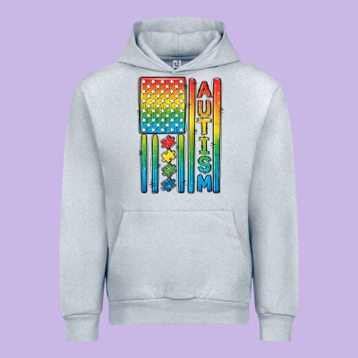 Autism American Flag Urban Hoodie Designed By Cowgirlartshop