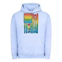 Pigment Grape Ice Autism American Flag Urban Hoodie - CowGirlArtShop