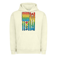 Pigment Pistachio Autism American Flag Urban Hoodie - CowGirlArtShop