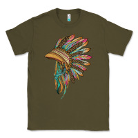 Army Green indian leopard headdress Classic Tee - BarkalooDesign