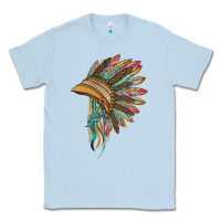 Dusty Blue indian leopard headdress Classic Tee - BarkalooDesign