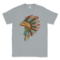 Heather Grey indian leopard headdress Classic Tee - BarkalooDesign