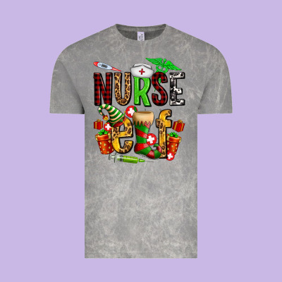 Nurse Elf Vintage Tee Designed By Adodesignshop