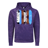 Cloud Purple Western Farm Life Cowhide Wood Blue Glitter Brush Stroke Vintage Hoodie - Bettercallsaul