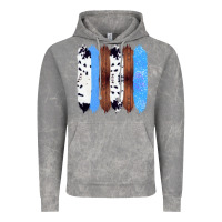 Cloud Rock Western Farm Life Cowhide Wood Blue Glitter Brush Stroke Vintage Hoodie - Bettercallsaul