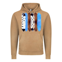 Vintage Camel Western Farm Life Cowhide Wood Blue Glitter Brush Stroke Vintage Hoodie - Bettercallsaul