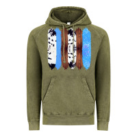 Vintage Olive Western Farm Life Cowhide Wood Blue Glitter Brush Stroke Vintage Hoodie - Bettercallsaul