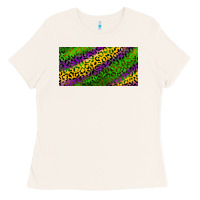 Bone Mardi Gras Leopard Ladies Tee - RanaPortraitStore