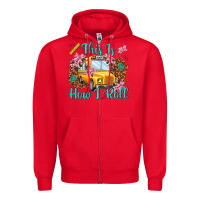 Red this is how i roll Zipper Hoodie - NancyCooperArtShop