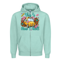 Seafoam this is how i roll Zipper Hoodie - NancyCooperArtShop