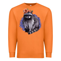 Carrot Raccoon with Flowers Premium Sweatshirt - Bettercallsaul