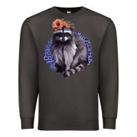 Smoke Raccoon with Flowers Premium Sweatshirt - Bettercallsaul