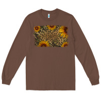 Chestnut Camouflage Leopard Sunflower Background Long Sleeve Tee - Jasminsmagicworld