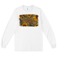 White Camouflage Leopard Sunflower Background Long Sleeve Tee - Jasminsmagicworld