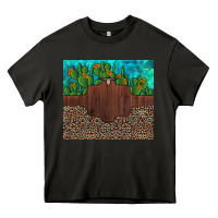 Asphalt custom cactus and sunflowers leopard turquoise Heavy Core Tee - Artiststas